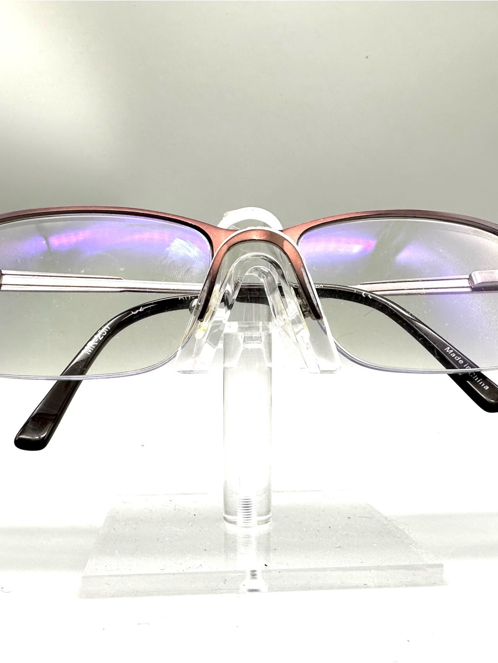 Michael Ryen Europa MR-250 Eyeglasses Semi Rimless Rectangular Brown 50-19-140